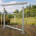 Sleek Adjustable Stainless Steel Handrails for Decks and Patios
