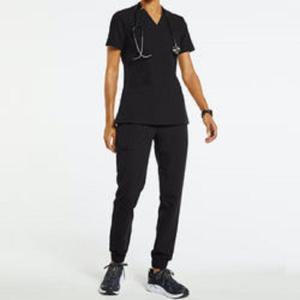 Quality factory custom logo solid color stretch medical nursing unisex medical scrubs unique scrubs wholesale