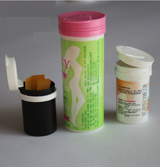 PP Plastic Supply Customize Logo Vitamin C Effervescent Tablet Tubes with Flip Cover