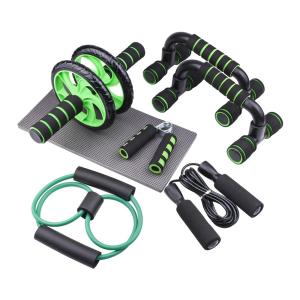 Quality 22cm PVC Push Up Ab Wheel Roller Set Sponge Handles wholesale