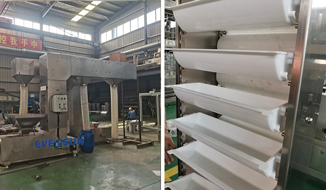 304 Stainless Steel Z Bucket Elevator Conveyors Candy Packaging Lifting Machine