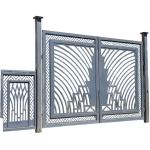 Personalized Front Residential Swing Forged Iron Gate For Garden Driveway