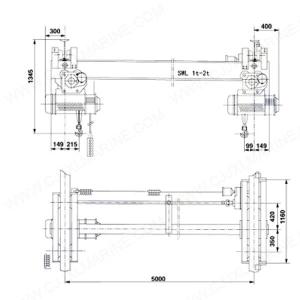 Quality Twin Beam Engine-room Crane wholesale
