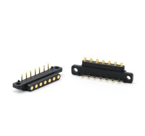 Quality Right Angle Pogo Pins Connector 7pin Spring Loaded Connectors 12V For Charging Equipment wholesale