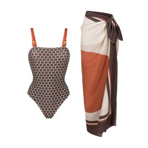 Quality Colorful Womens Summer Bikini Set Wire Free Three Piece Swimsuit Nylon Beachwear wholesale