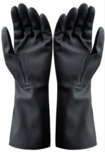 Quality Acid Resistance Neoprene Chemical Gloves 410mm Black Neoprene Rubber Gloves wholesale