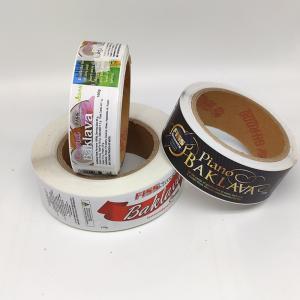 Quality Waterproof Removable Printable Labels Chocolate Packaging Food Labels wholesale