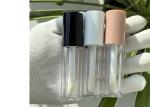 Custom logo 6ml Big Wand Brush Lip Gloss Bottle Pink White Green Empty Lipgloss