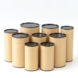 Quality Food Grade Cardboard Kraft Paper Tubes For Tea Coffee Packaging wholesale