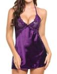 Erotic Ice Silk Short Skirt Nightdress Sexy Corset Lingerie For Women