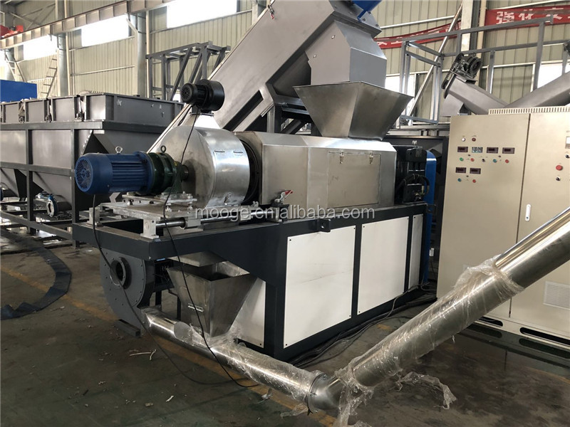 Squeezing Extruder Milk Bag Recycling Machine 1000kg/H PP Woven Bag Recycling Machinery