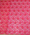 Chemical lace with Red/Pink /Orange Color + Embroidery Sequin Lace Fabric