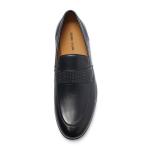 Anti Odor OEM Breathable Mens Leather Dress Shoes Dark Navy