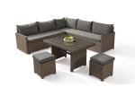 Lightweight Cafe Outdoor PE Rattan Table Chairs