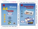 A3 A4 Size 80mic 100mic 125mic Gloss PET laminating pouches lamination pouches