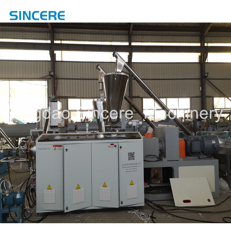 Waste PVC WPC Plastic Pelletizing Line Granulating Machine Hot Cut Type