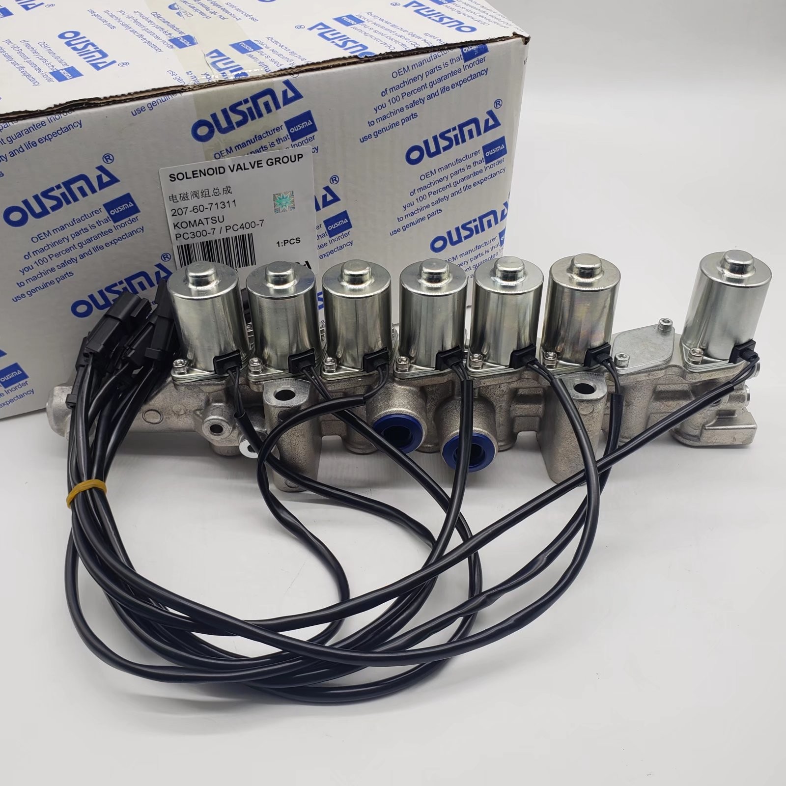 207-60-71311 Excavator Solenoid Valve Group Assy For Komatsu PC300-7 PC300LC-7 PC350