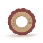 CPSIA Nuby Natural Wood Silicone Teether Ring FSC Customized