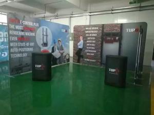 Quality 8 Feet Straight Shape Tension Fabric Displays Dye Sublimation Printing wholesale