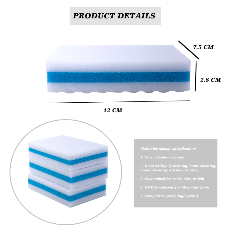 Custom Magic Sponge Eraser Magic Cleaning Sponge Fast Acting For Rust Removal