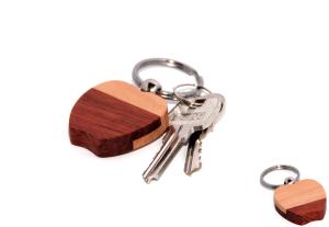 Quality Bi-wood apple shape key chain wholesale