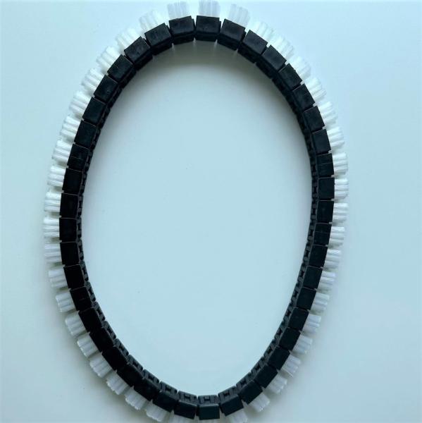 Artos Stenter Machine Parts Brush Belt White Nylon Brush Hair Black Plastic Body
