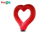 2.5mH Red Inflatable Lighting Decoration For Wedding / Blow Up Heart