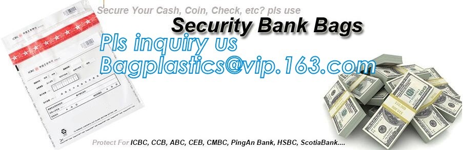Opaque Tamper Evident Sealing Plastic Bank Money Steb Security Bag / Custom Self Adhesive Plastic Courier Bag, bagease