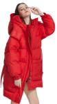 Plus Size Women's Heavy Down Jacket , 100% Polyester Shell Fluffy Hood Coat
