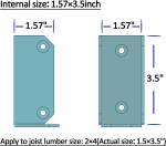 Single-side Bracket 2x4 Wood Pergola/Gazebo Saddle Joist Stainless Steel