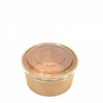 750ml 1000ml Disposable Paper Bowl With Clear PET Lid Take Away Containers