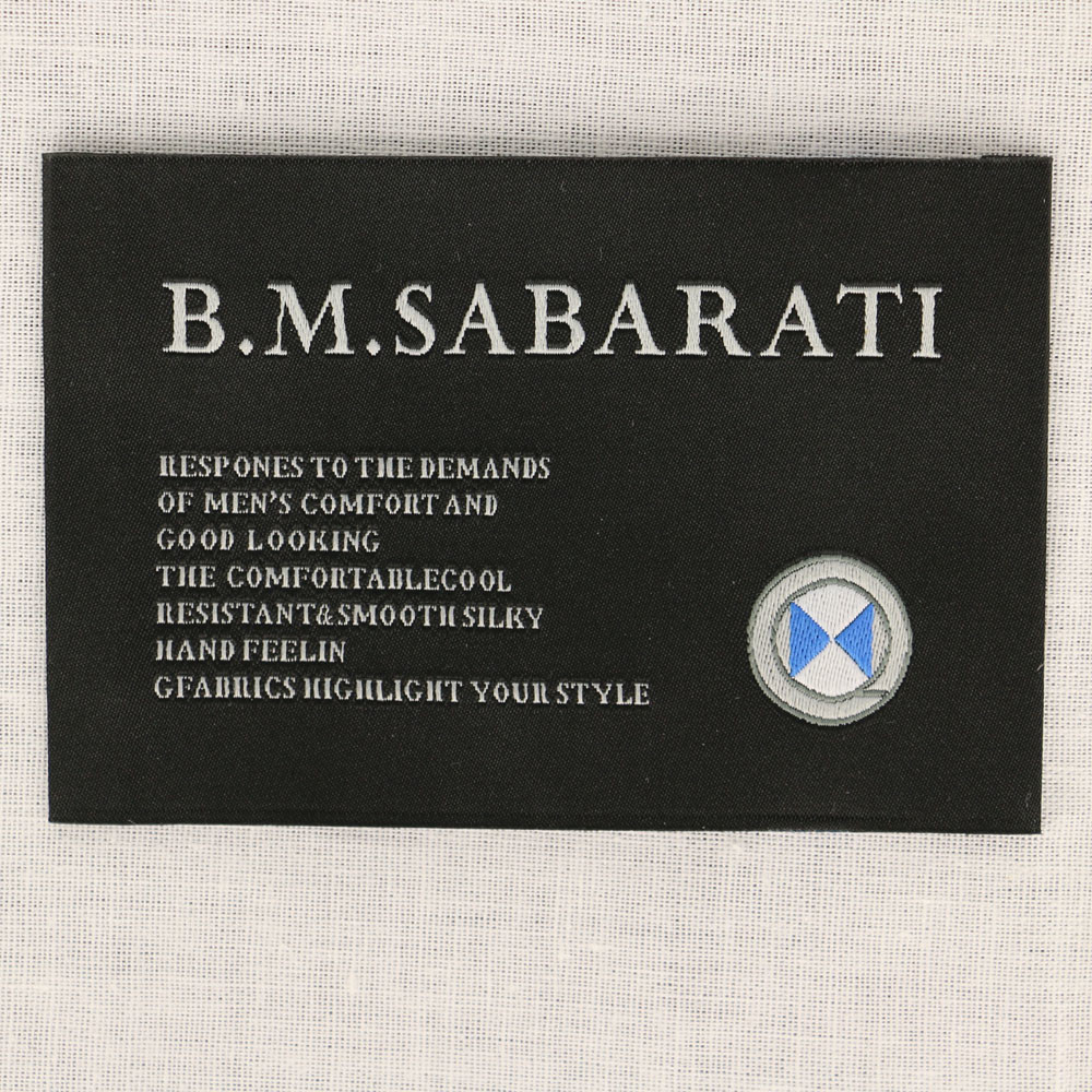100% Polyester Straight Cut Clothing Size Labels Woven For Garments