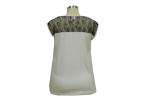 Contract Color Ladies Tank Tops Crew Neck Casual Shirt Lace Shoulder