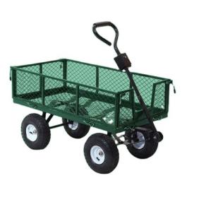 Quality 17KGS Capacity Heavy Duty Cart Wagon With 4 Wheels And Mesh Structure wholesale