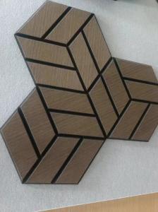 Quality Wall Decoration Wood Veneer Acoustic Panels WPET Hexagon Slat Acoustic Wall Panel wholesale