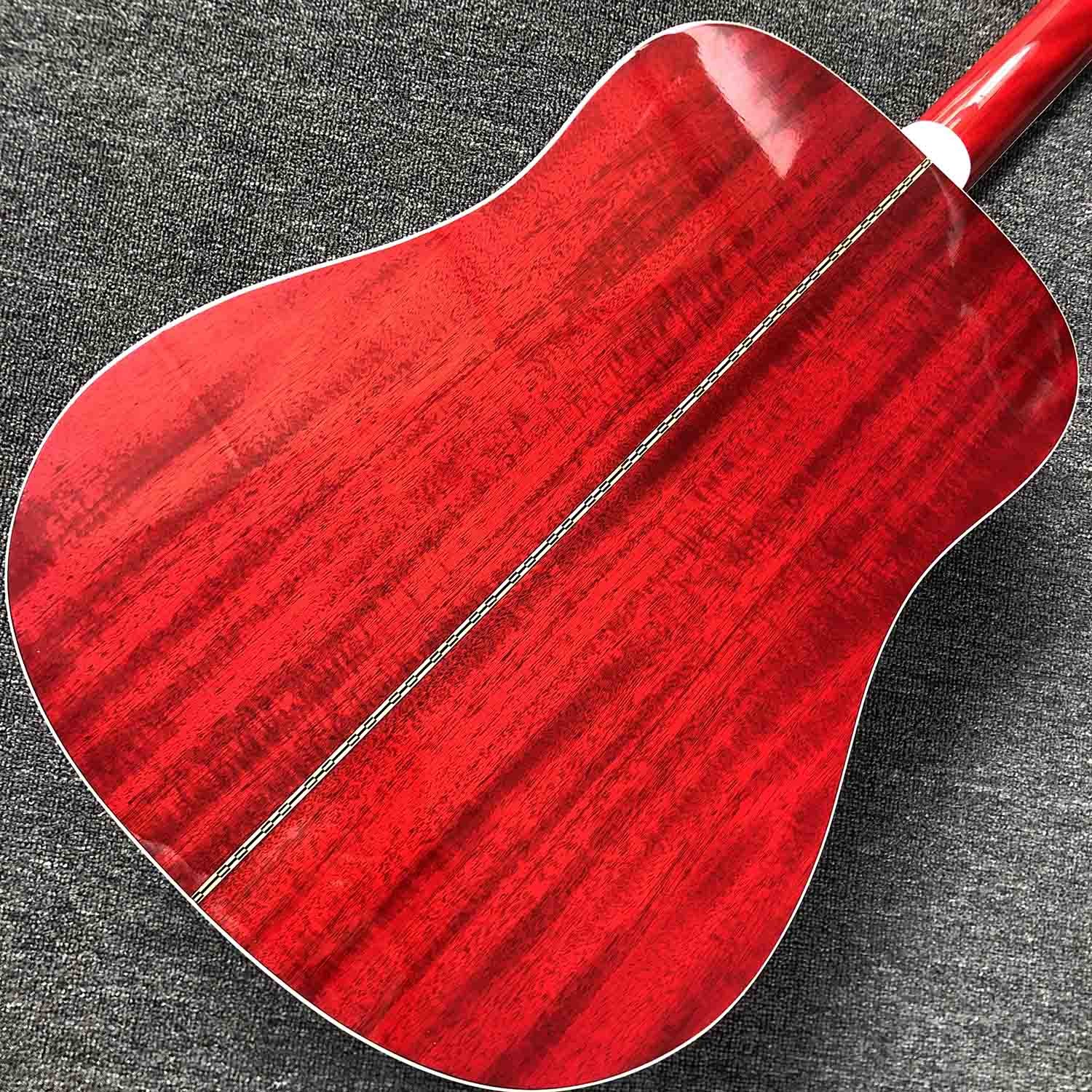 Custom 41" Solid Spruce Top Classic Acoustic Guitar with Pickup 301 Rosewood Fingerboard Mahogany Back Side