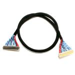 Hirose df19 Lvds Cable Assembly , 30pin Lvds Wire Harness lvds display connector