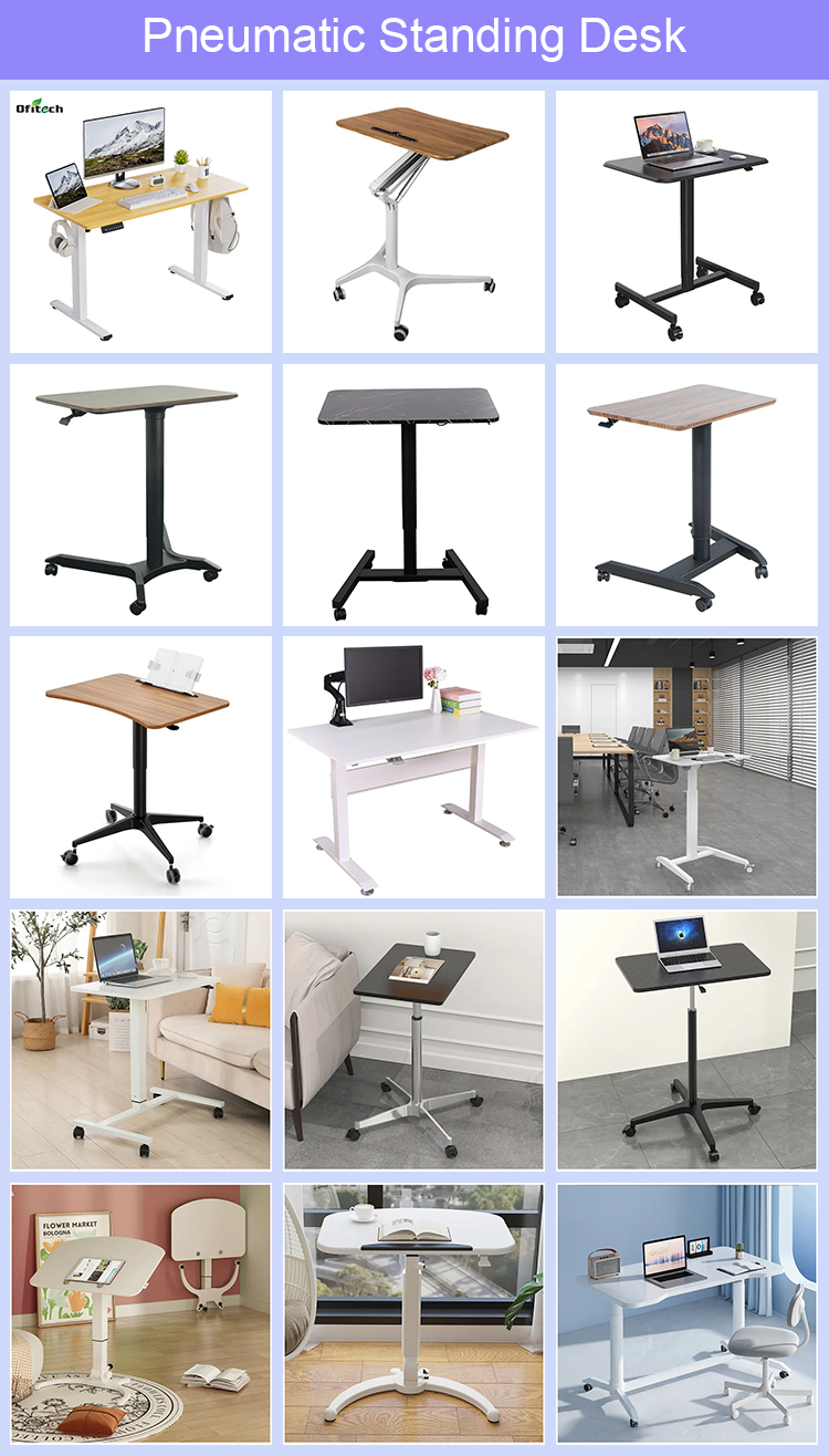 Modern Work Office Desk for Home Study Height Adjustable Small Computer Stand Mail Packing
