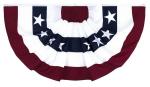 Pleated Fan Cotton Polyester Advertising Banner Flags