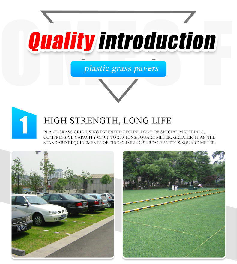 Green Parking and Garden Honeycomb Gravel Grass Paver Manufactured from HDPE Plastic
