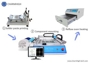 Quality Hot SMT Production Line CHMT36VA + 3040 Stencil Printer + Reflow Oven T962A wholesale
