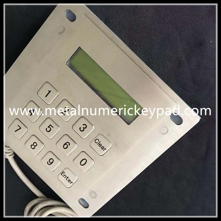 12 Key Stainless steel 304 Metal Numeric Keypad With LED Display