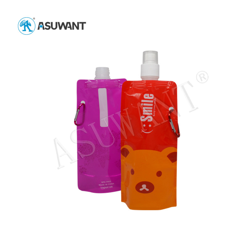 Customized Biodegradable Spout Pouch Refill For Clear Water Liquid Beverage