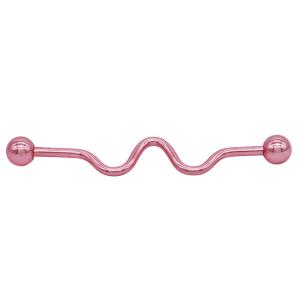 Quality Stainless Electrophoresis Pink Industrial Piercing Jewelry For Guys wholesale