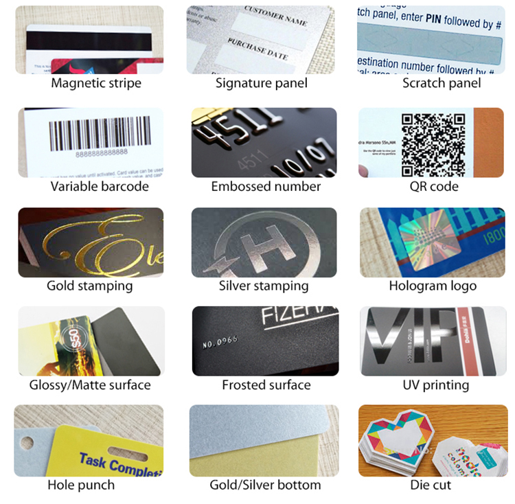 Printing Plastic PVC Card ABS PET Transparent for Business CMYK Color