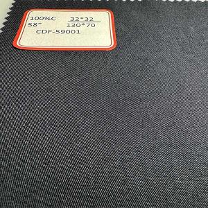 Quality Cotton Flame Retardant Fabric 32S Fire Retardant Cloth 130*70 2/1 wholesale