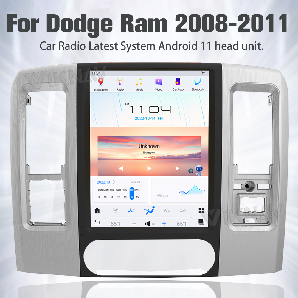12.1 inch Android Auto Car radio For 2008-2011 Dodge Ram GPS Multimedia player Touch Screen Support Wireless Carplay