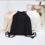 Customized Logo Drawstring Cotton Rope Drawstring Sport Bag For Clothing