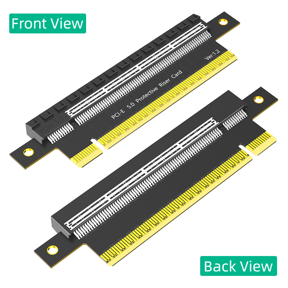PCI-E Express 5.0 16X Male To Female Extender Riser Card Adapter Pcie 5.0 16x 180 Degree Height Increasing Card