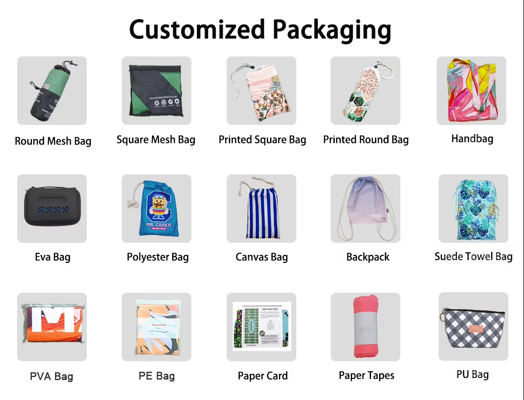 OEM Factory Oversized Plus square Sand Free Quick Dry Custom Print Personalised Microfiber Beach Towel